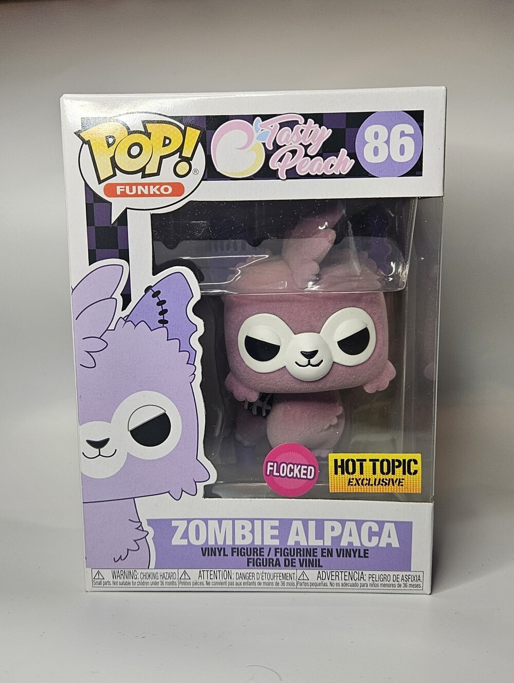 Funko Pop! Tasty Peach Zombie Alpaca 86 Flocked Hot Topic Exclusive w/ Protector
